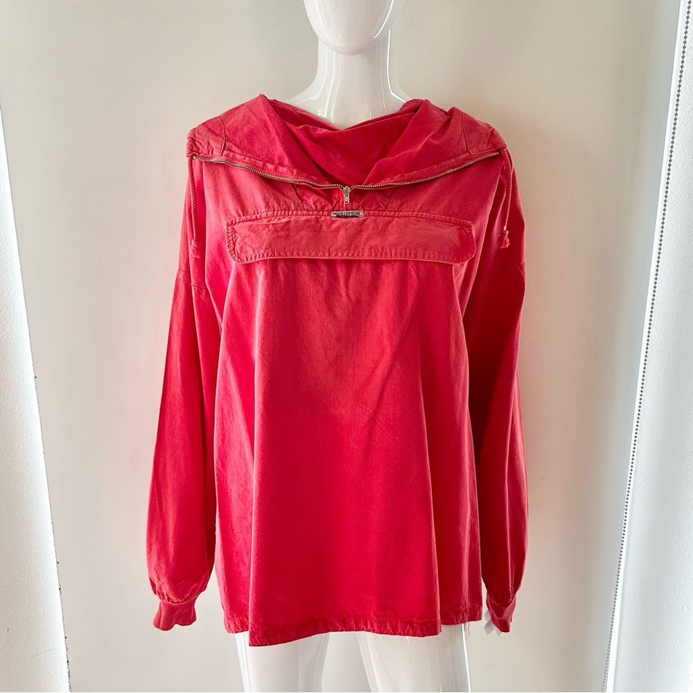 RCollection red cotton poplin hoodie. Women’s Medium.